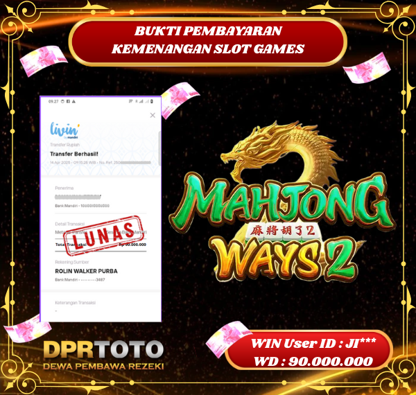 KEMENANGAN BESAR SLOT MAHJONG WAYS 2 Rp 90.000.000 - LUNAS